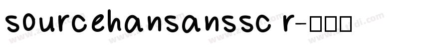 sourcehansanssc r字体转换